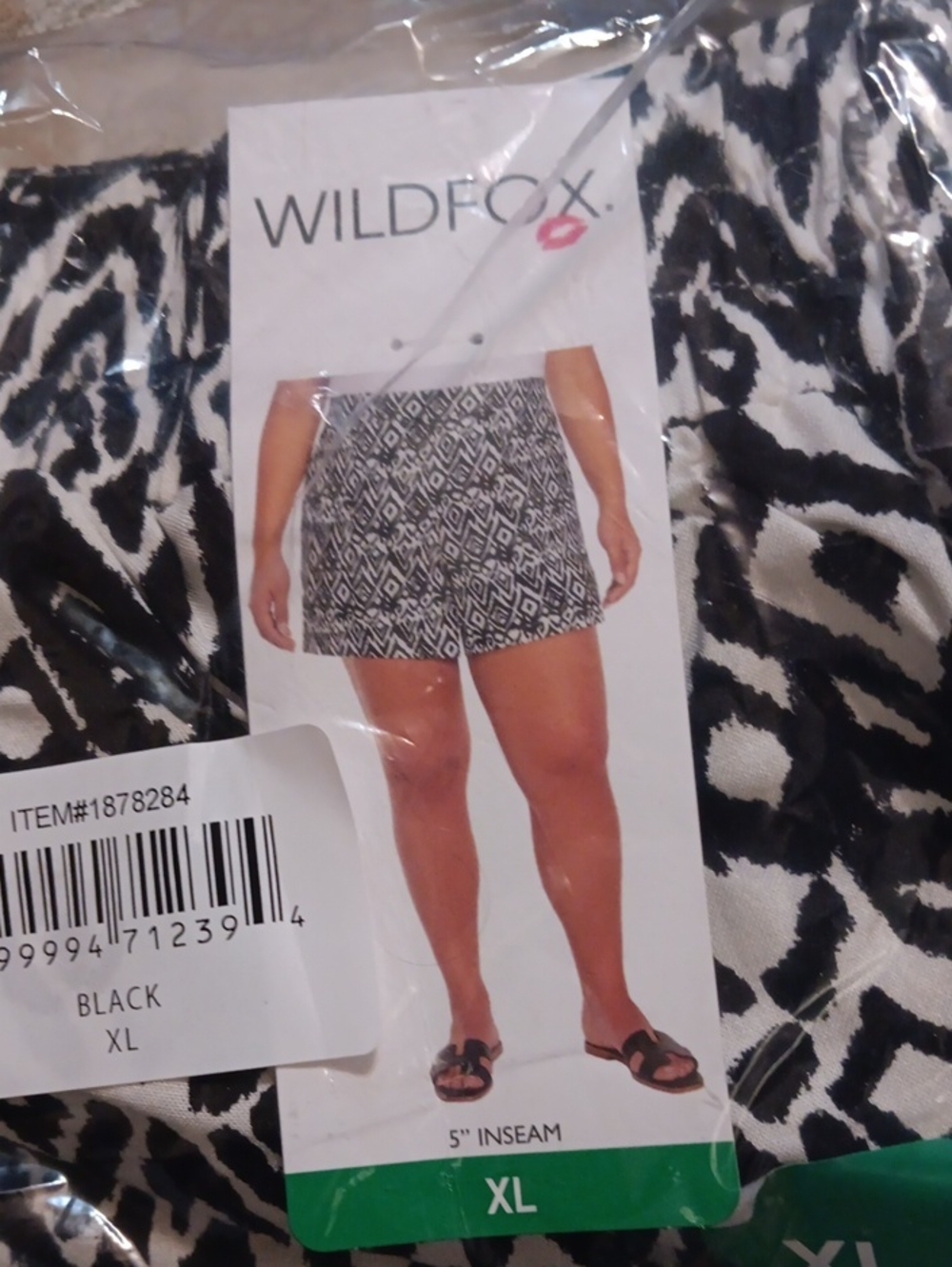 Wildfox Black and White Printed Bermuda Shorts